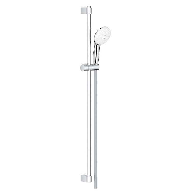 Grohe Duschset mit Duschstange H. 90 cm, Tempesta 110 Einhebelmischer 27597003 mit 2 Strahlarten und 175 cm Schlauch, mit reduziertem Wasserverbrauch und einstellbarer oberer Befestigung, Chromoberfläche 2764630E