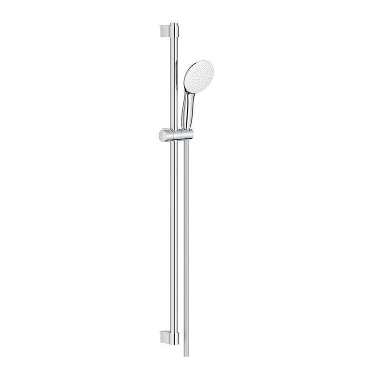 Grohe Duschset mit Duschstange H. 90 cm, Tempesta 110 27852003 Einhebelmischer mit Einzelstrahl und 175 cm Schlauch, mit verstellbarer Oberbefestigung und Verbrühschutzsystem, Chromoberfläche 27854003