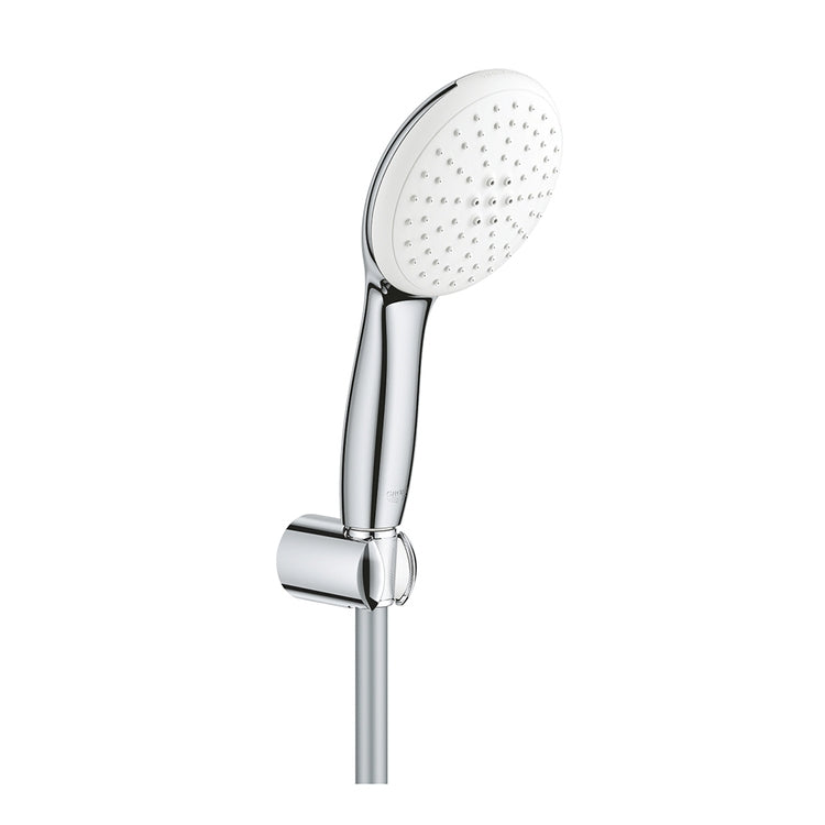 Grohe Duschbrause-Set mit 2 Strahlarten, mit Tempesta 27597003 Brausekopf, Wandhalterung und 175 cm Schlauch, Chrom-Finish TEMPESTA 110 27799003