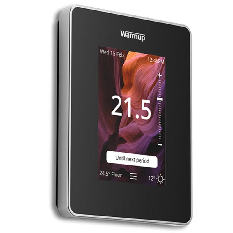 Solarics Warmup 6IE Wifi Black Onyx Thermostat – Aufwärmen – 6IE-01-OB-DC – Hydraulische Fußbodenheizung