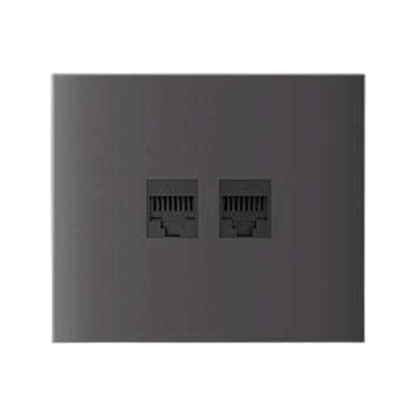 Ajax Systems Ajax CenterCover (LAN) vertikal Abdeckung für Steckdose 70,5 mm x 82 mm x 9,25 mm CenterCover (LAN) vertical grey