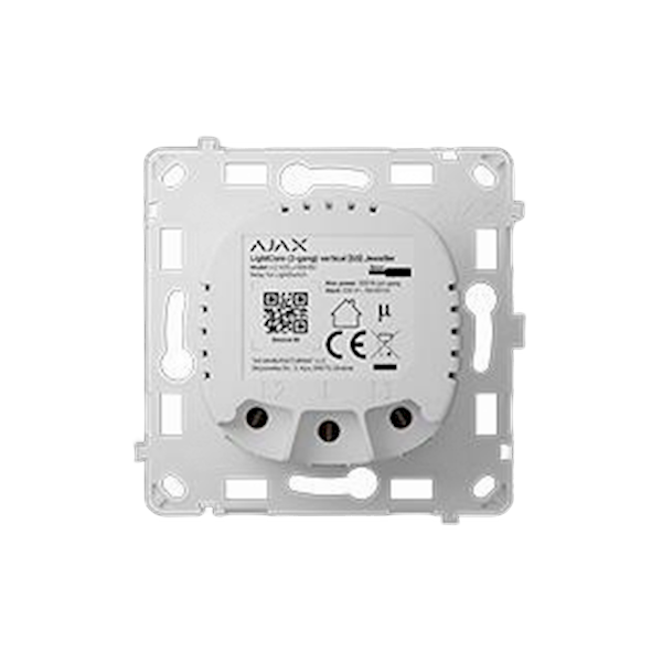 Ajax Systems LightCore (2-gang) vertical Lichtschalter-Einsatz
