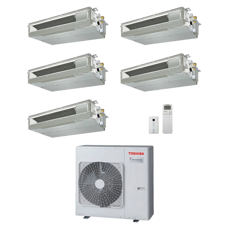 Toshiba 5-fach-Split-Klimagerät Kanalgerät, Inverter – Außengerät R32 10 kW, Innengeräte 24000+13000+10000+7000+7000 BTU RAS-5M34G3AVG-E+RAS-M[24|13|10|07|07]U2DVG-E