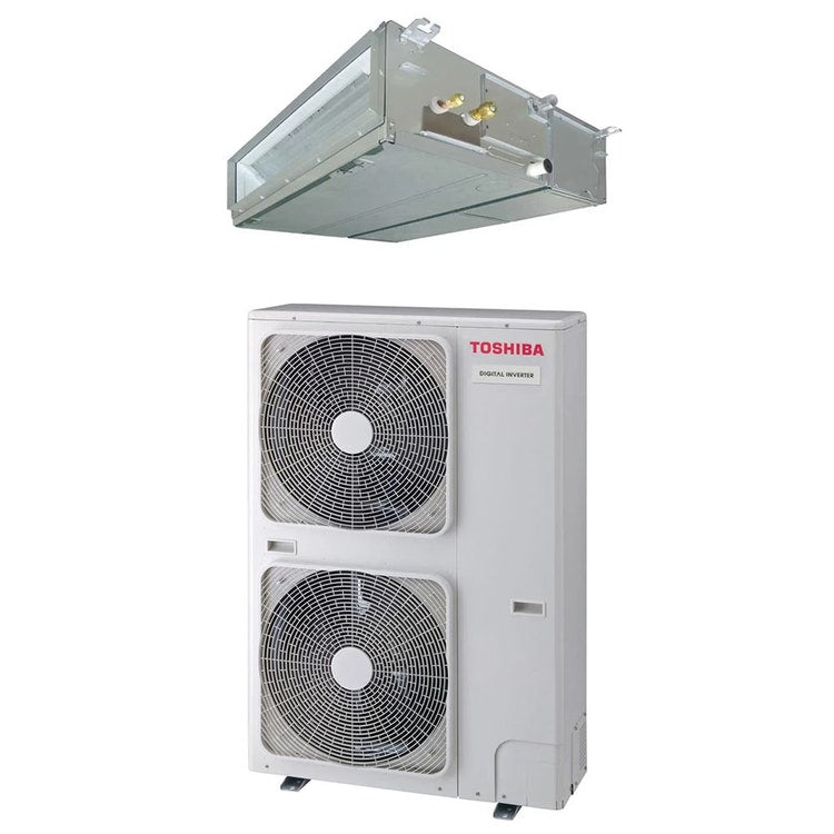 Toshiba Monosplit-Klimagerät Kanalgerät Standard, Inverter – Außengerät Digital Inverter 14 kW, Innengerät 48000 BTU RAV-GM1601ATP-E+RAV-HM1601BTP-E