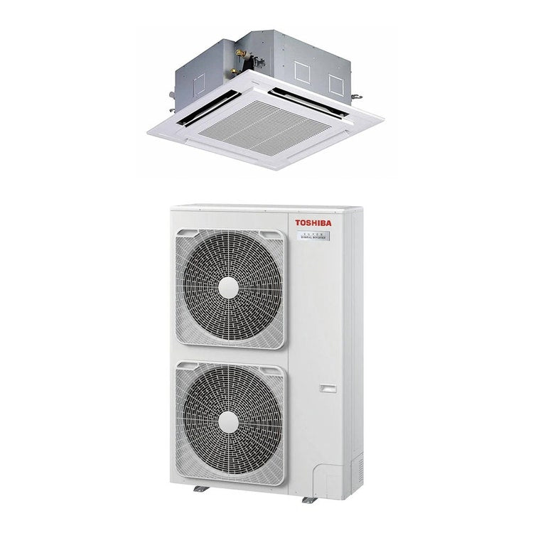 Toshiba Monosplit-Klimagerät Kassette Standard 90X90, Inverter – Außengerät Super Digital Inverter R32 12,5 kW, Innengerät 43000 BTU RAV-GP1401AT-E1+RAV-HM1401UTP-E