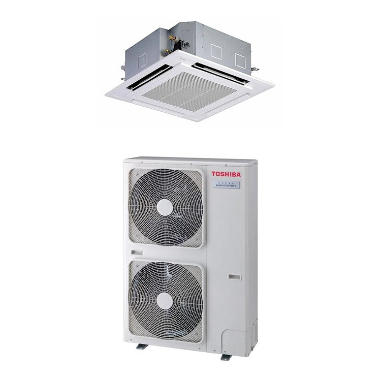 Toshiba Monosplit-Klimagerät Kassette Standard 90X90, Inverter – Außengerät Super Digital Inverter 14 kW dreiphasig, Innengerät 48000 BTU RAV-GP1601AT8-E+RAV-HM1601UTP-E