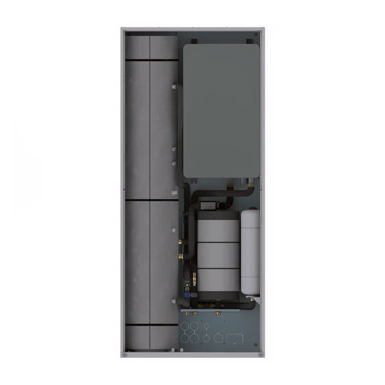 Toshiba Kit Estia BOX R32 mit abgebautem Einbauschrank E_BOX 200 L unbemalt, Trinkwarmwasser-Speicher 200L E-BOX und H2O IMP 28L Speicher E-BOX G3-AS+G3-L-200C+G3-350222+G3-T-R32+HWB-T-SENS
