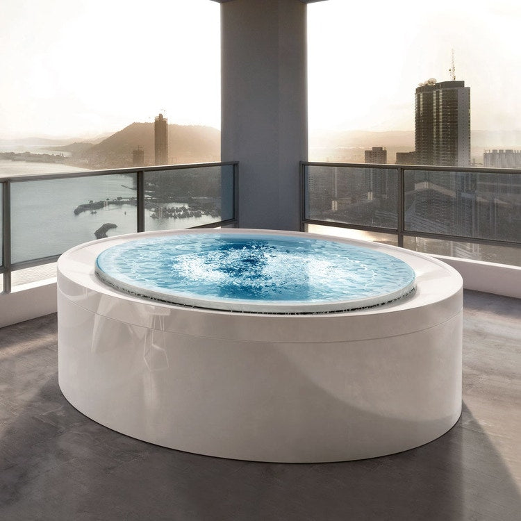 Treesse Rund-Whirlpool Ø 200 H. 67 cm, mit Ghost System Whirlpool und Touch-Steuerung GHOST FUSION SPA 200 V861EBN