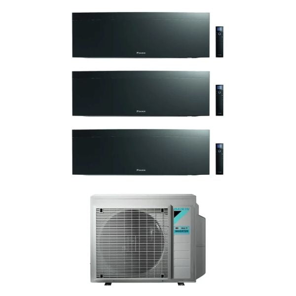 Daikin Klimagerät Emura III Black Trialsplit 9000+9000+9000+3MXM52 Inverter R-32 WLAN 9-9-9BLACK