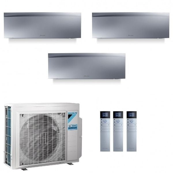 Daikin Klimagerät Emura III Silver Trialsplit 9000+9000+12000+3MXM52N Inverter R-32 WLAN 9-9-12SILVER