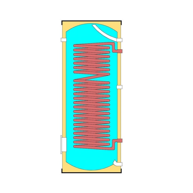 ACV Speicher mit vergrößertem emailliertem Wärmetauscher 300 Liter (für Wärmepumpen) TSA 1HP 300 074988