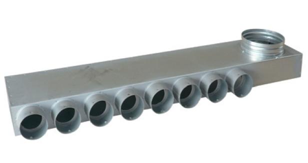 Soler & Palau EDF-PL-BOX 160/8x75 – Flache Verteilerbox, Ø 160 mm