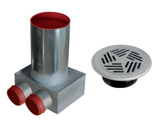 Soler & Palau EDF-PK-BOX 150/2x75 – Boden-Durchgangsbox, Ø 150 mm