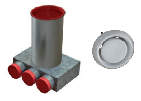 Soler & Palau EDF-PK-BOX 150/3x75 – Boden-Durchgangsbox, Ø 150 mm