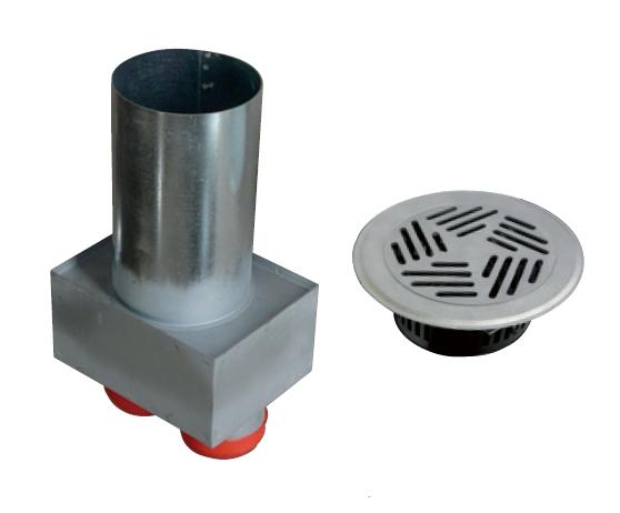 Soler & Palau EDF-PR-BOX 150/2x75 – Boden-Durchgangsbox, gerade, Ø 150 mm