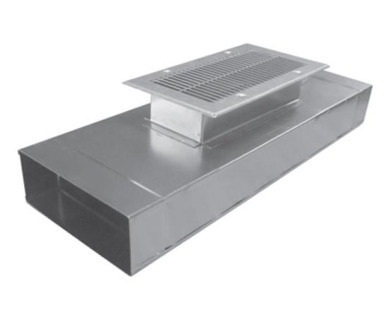 Soler & Palau EDP-OV-110x50/500 – Bodenkanal mit Teleskopstutzen, Flachkanal 110x50 mm