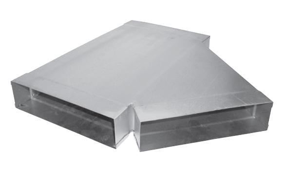 Soler & Palau EDP-Y-110x50/45° – Y-Abzweig 45°, asymmetrisch, Flachkanal 110x50 mm