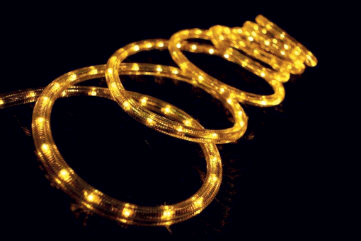 Erste LED-Lichtschlauch 12 mm, 50 m Rolle, gelb
