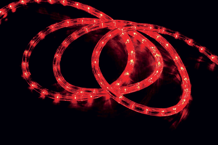 Erste LED-Lichtschlauch 12 mm, 50 m Rolle, rot