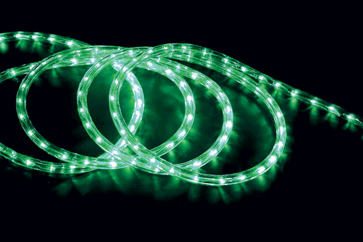 Erste LED-Lichtschlauch 12 mm, 50 m Rolle, grün
