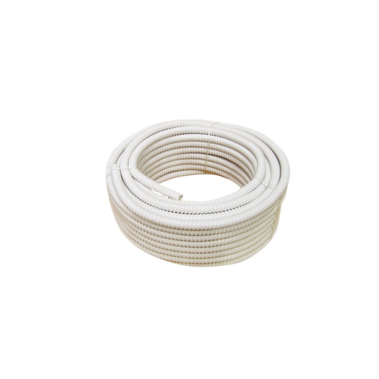 Tecnosystemi Spiralkondensatablaufrohr L. 30 m Ø20, einzelne Ummantelung, aus weichem PVC, Weiß SCD300099