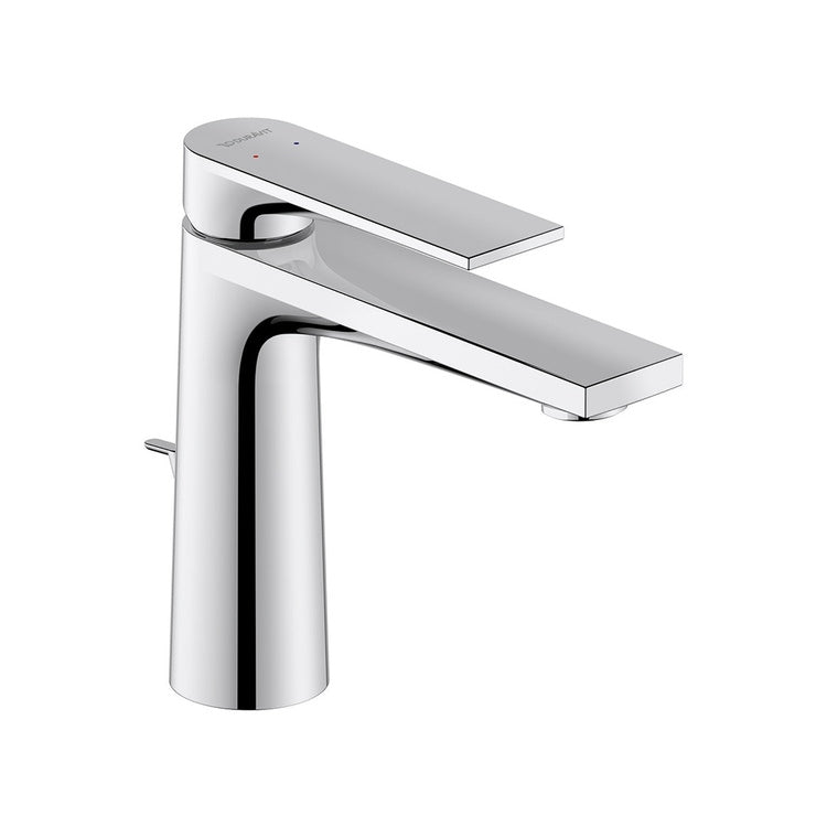 Duravit Einhand-Waschtischarmatur H. 17 cm, Freshstart-Technologie, mit Ablauf, Chrom-Finish TULUM TU1021001010