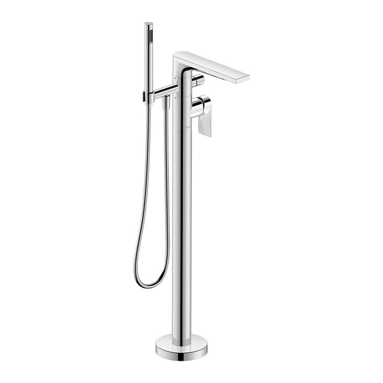 Duravit Einhebel-Wannenmischer, bodenstehend, mit Umsteller, ohne Einbaukörper, Chromoberfläche TULUM TU5250000010