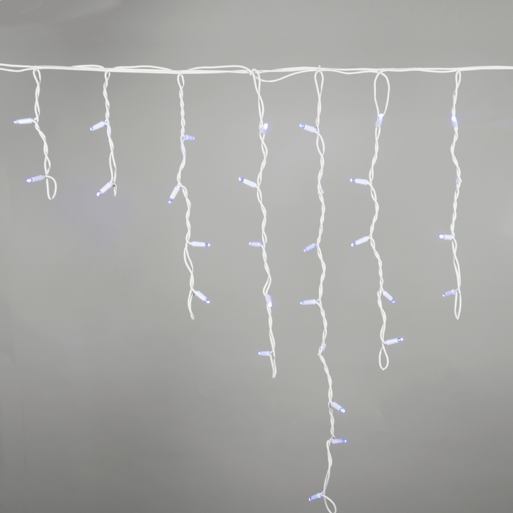 Erste LED-Eiszapfen-Lichterkette, 180 LEDs, blau, IP44