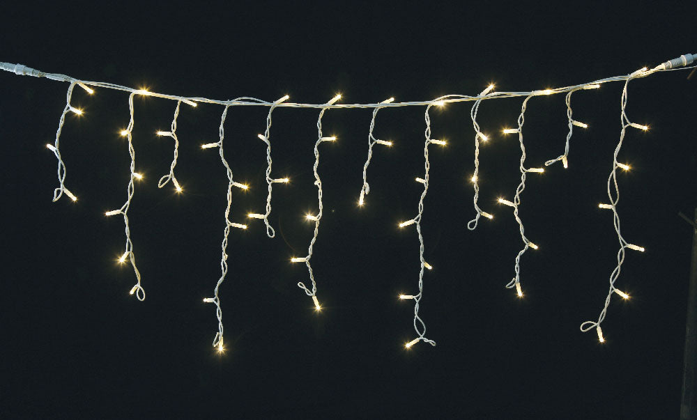 Erste LED-Eiszapfen-Lichterkette, 180 LEDs, gelb, IP44