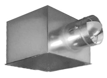 BOX B 300 – Anschlusskasten für Drallauslass VA B, 300 x 300 mm, Rohr 160 mm