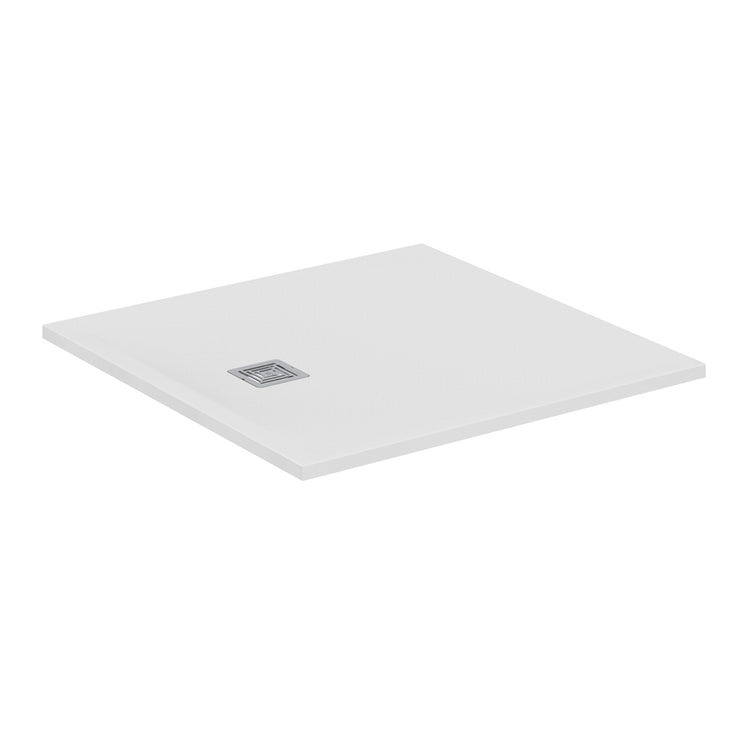 Ideal Standard S+ quadratische Duschwanne 100 cm, ultraflach, aus IdealSolid, Weiß, matte Oberfläche ULTRA FLAT T5608FR