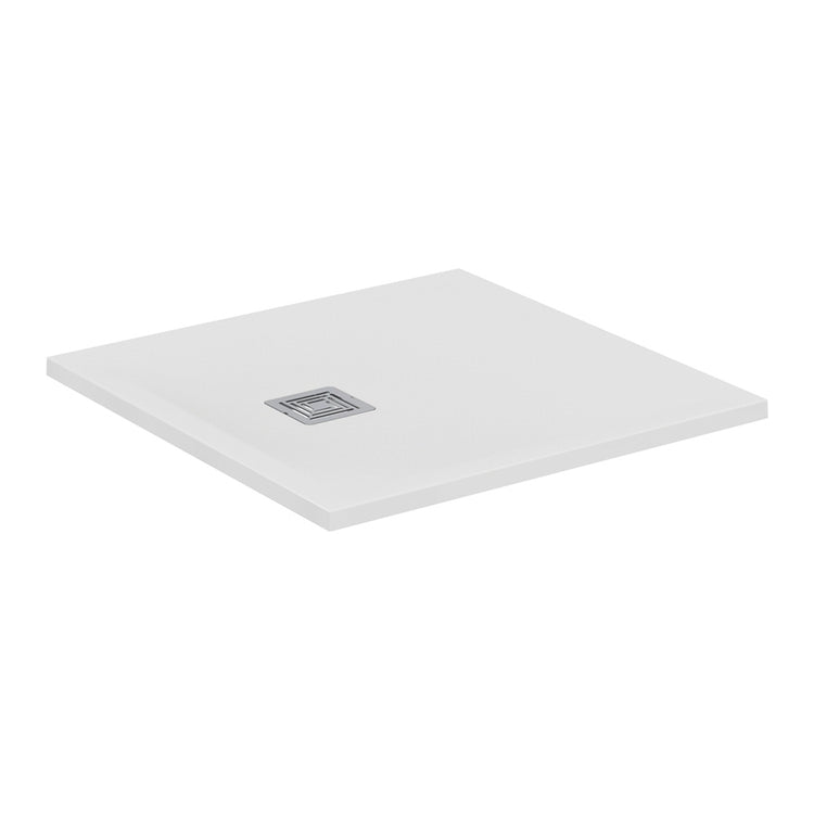 Ideal Standard S+ quadratische Duschwanne 80 cm, ultraflach, aus IdealSolid, Weiß, matte Oberfläche ULTRA FLAT T5600FR