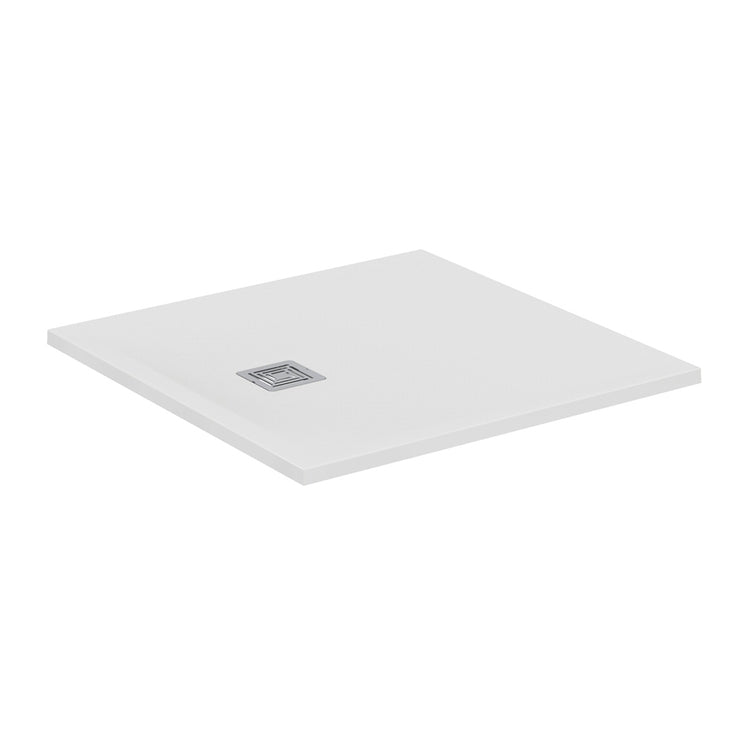 Ideal Standard S+ quadratische Duschwanne 90 cm, ultraflach, aus IdealSolid, Weiß, matte Oberfläche ULTRA FLAT T5597FR