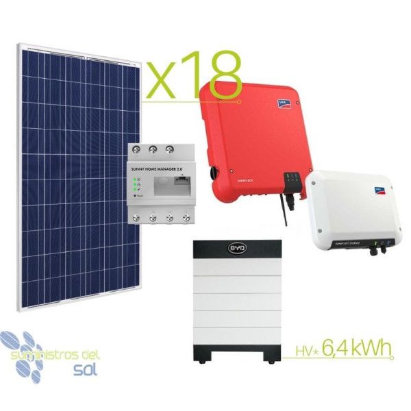SMA Solar-Eigenverbrauchs-Komplettset SMA 29000Whdía und Batteri