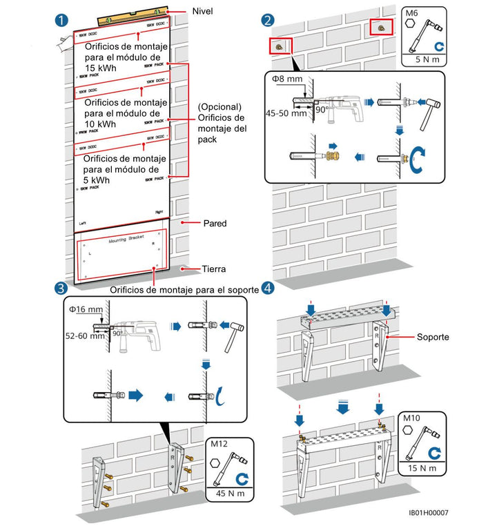 Huawei Montagesystem de pared für Batterie LUNA2000 de Hu – Bild 3