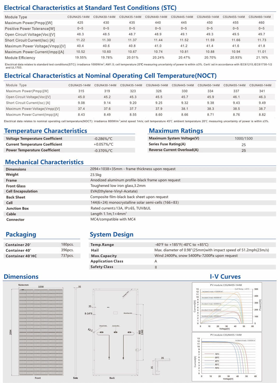 Repowergy Solarmodul CSUN 460W Mars Series – Bild 2