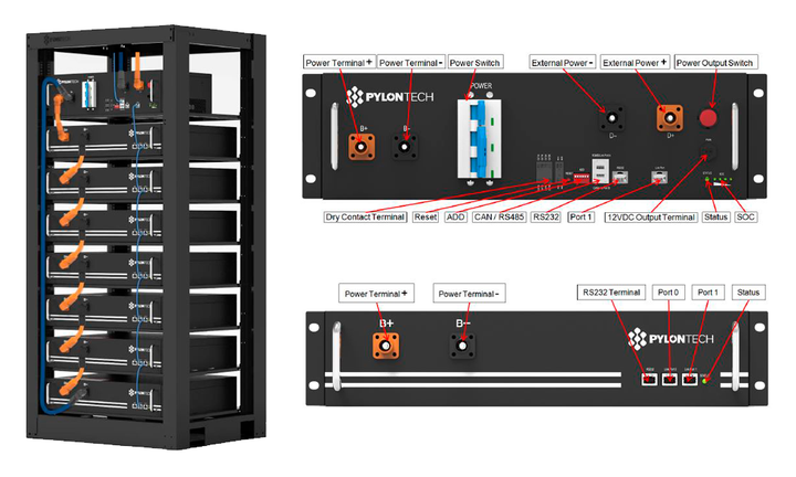 Pylontech Pylontech HV H48050 - Alto voltaje de 9,6kWh - Pow – Bild 6