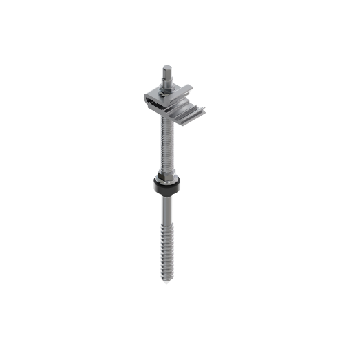 Sunfer S01-250-C-20-A. Fijación clip atornillada a Beton/Holz für Ziegeldach. Eloxiert