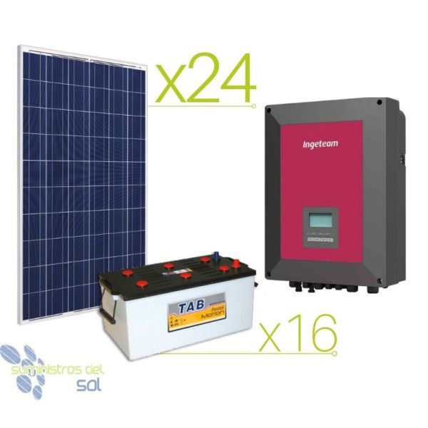 Repowergy Kit Solar 40320Wh mit 16 Batterien Monobloque De Ciclo Profu