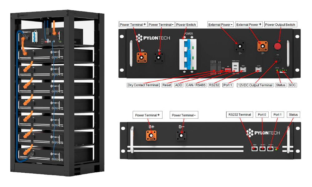 Pylontech Pylontech HV H48050 - Alto voltaje de 16,8kWh - Po – Bild 6