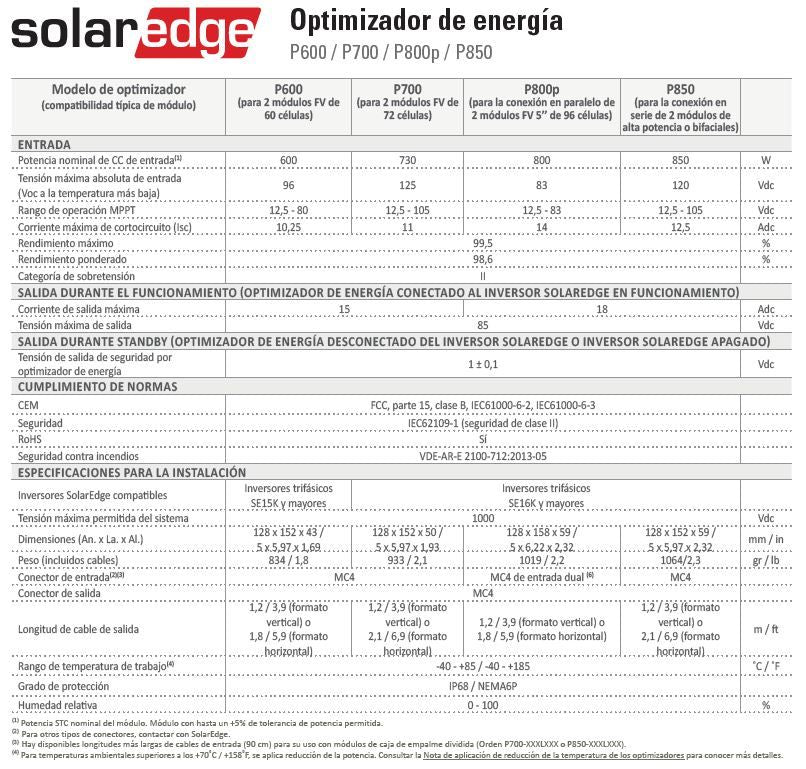 Solaredge Optimizador P600 SolarEdge (für 2 paneles de 60 cé – Bild 4