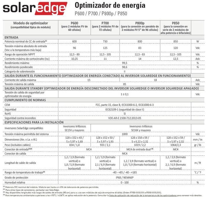 Solaredge Optimizador P600 SolarEdge (für 2 paneles de 60 cé – Bild 4