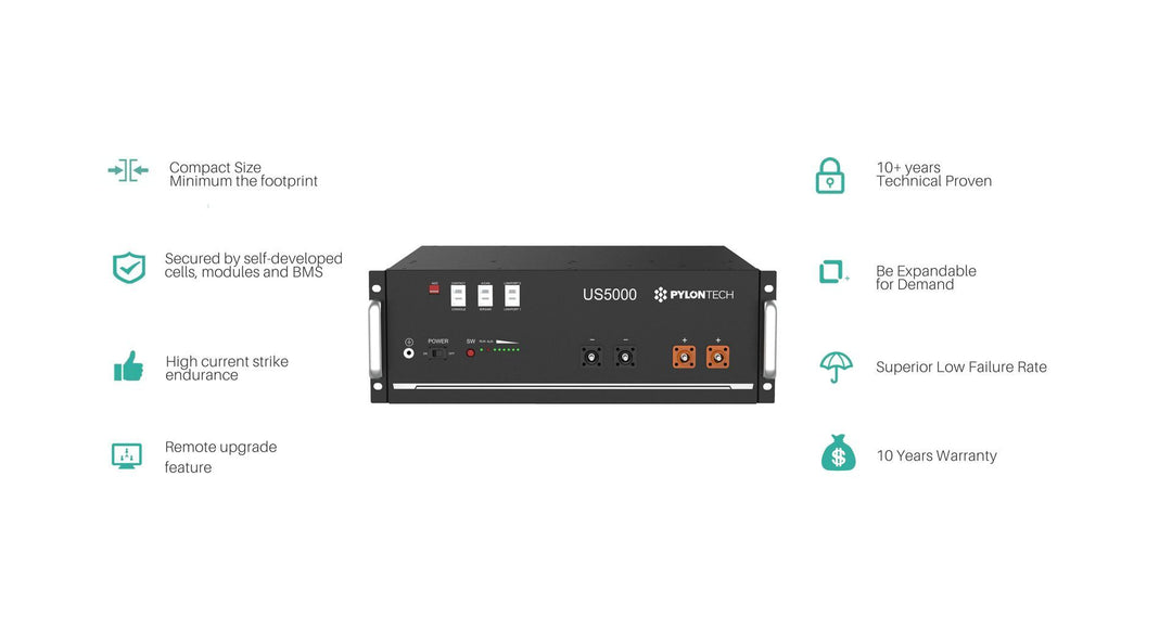 Pylontech Batterie Litio Pylontech US5000 4.8kWh - 48V – Bild 5