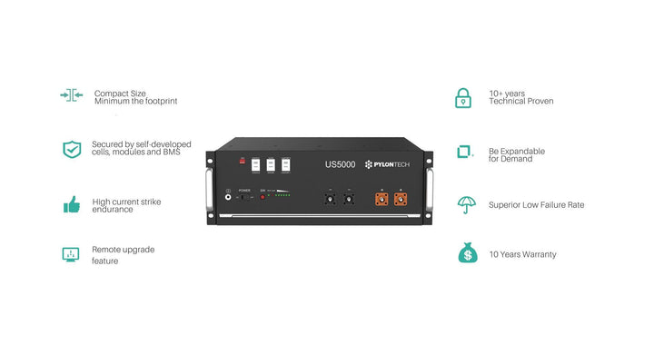 Pylontech Batterie Litio Pylontech US5000 4.8kWh - 48V – Bild 5