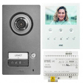 Urmet MIKRA und 1 VOG5 Videosprechanlage-Kit für Einfamilienhaus 2Voice Weiß