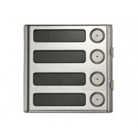 Urmet Sinthesi Steel 4-Tasten-Modul aus eloxiertem Aluminium 1158/14 Türsprechanlagen-Modul Sinthesi Steel 1158/14