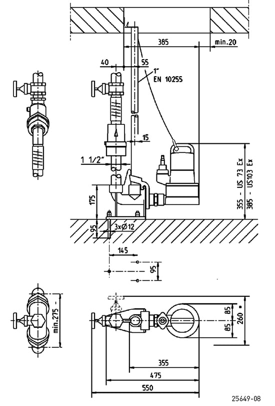 JUNG PUMPEN Schmutzwasserpumpe US 73 E, Ex - Art. JP09292