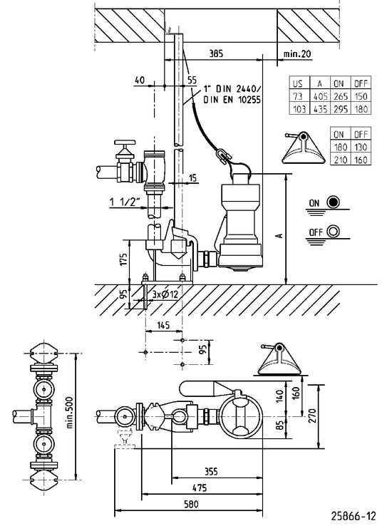 JUNG PUMPEN Schmutzwasserpumpe US 103 HE - Art. JP09307