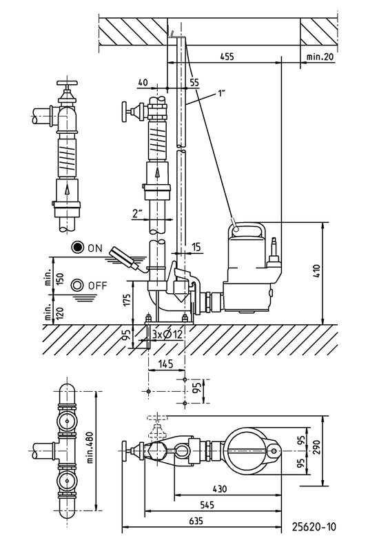 JUNG PUMPEN Schmutzwasserpumpe US 153 E o.Stecker - Art. JP09311