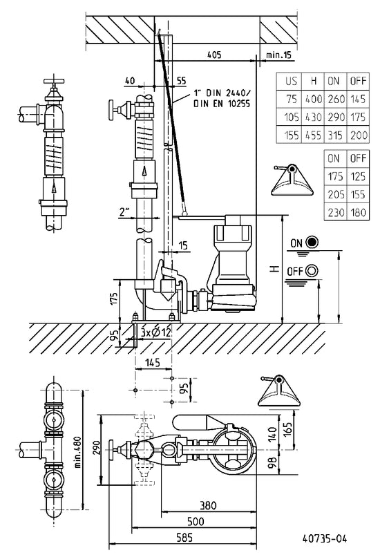 JUNG PUMPEN Schmutzwasserpumpe US 75 ES - Art. JP09407